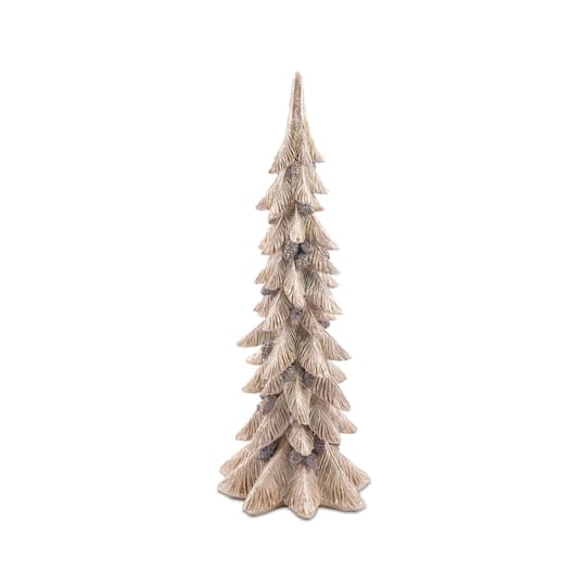 Melrose Gold Metallic Pine Tree with Pinecones Set